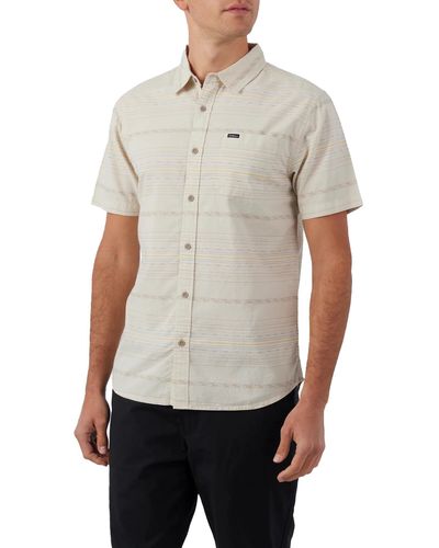 O'neill Sportswear Seafaring Stripe Short Sleeve Standard Shirt - White