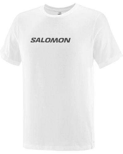 Salomon Logo Performance Short Sleeve T - White