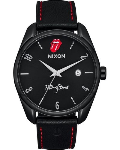 Nixon Rolling Stones Thalia Leather Watch - Black