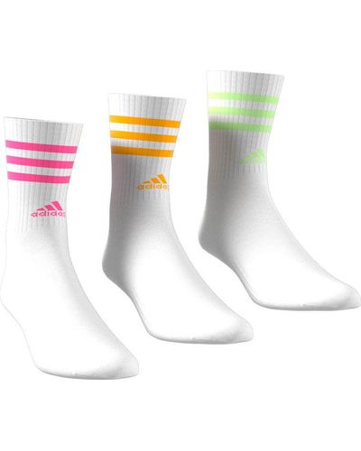 adidas 3-stripe C Spw Crew 3 Pairs Sock - White