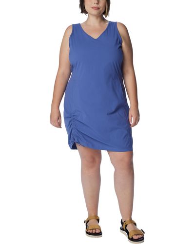 Columbia Anytime Casual Iii Dress Plus Size - Blue