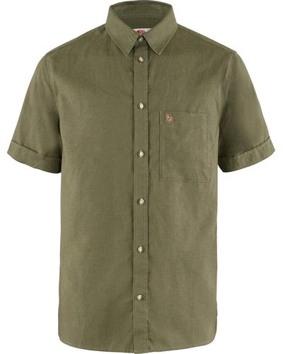 Fjallraven Ovik Travel Short Sleeve Shirt - Green