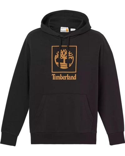 Timberland Stack Logo Hoodie - Black