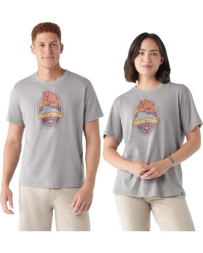 Smartwool Bear Attack Graphic Short Sleeve T - Grey