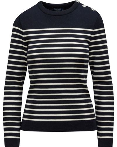 Saint James Maree Ii R Striped Sweater - Blue