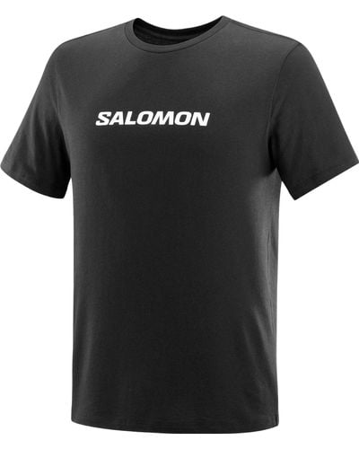 Salomon Logo Performance Short Sleeve T - Black