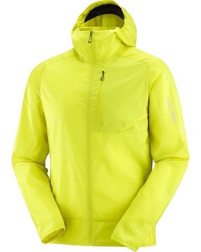 Salomon Bonatti Cross Full Zip Hooded Wind Jacket - Yellow