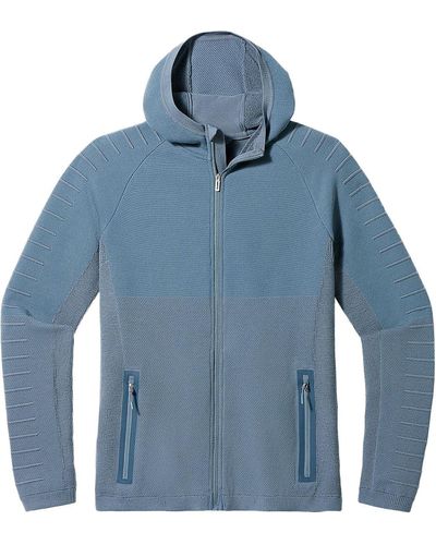 Smartwool Intraknit Merino Fleece Full Zip Hoodie - Blue