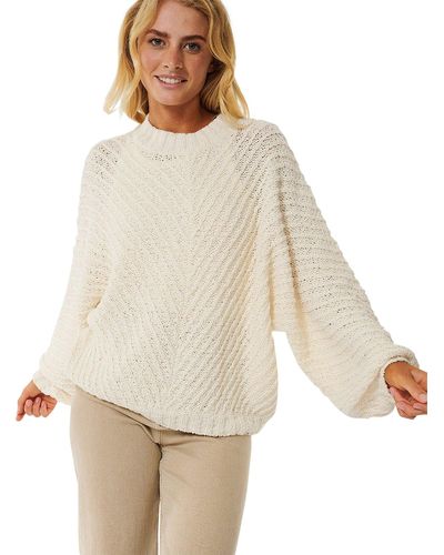 Rip Curl Classic Surf Knit Crew Neck Sweater - Natural
