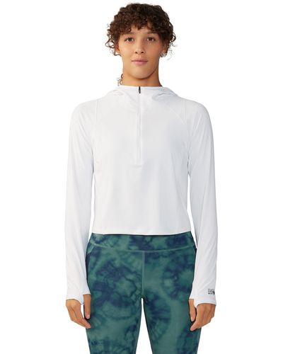 Mountain Hardwear Crater Lake Crop Zip Sweatshirt - White