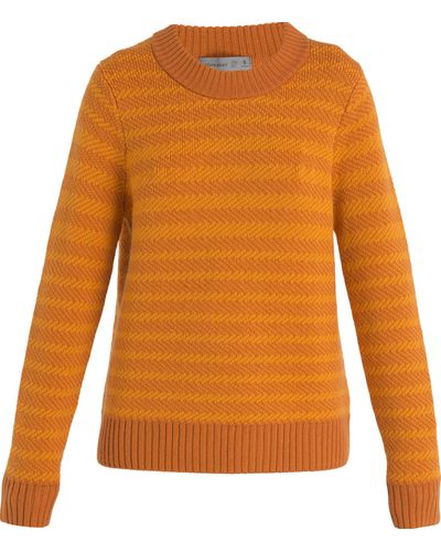 Icebreaker Merino Waypoint Crewe Sweater - Orange