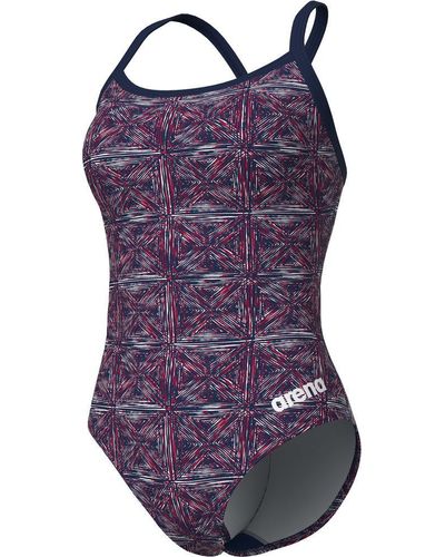 Arena Abstract Tiles Swimsuit - Blue