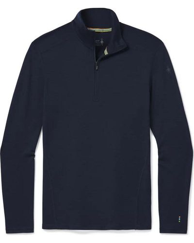 Smartwool Classic Thermal Merino Base Layer 1/4 Zip Boxed - Blue