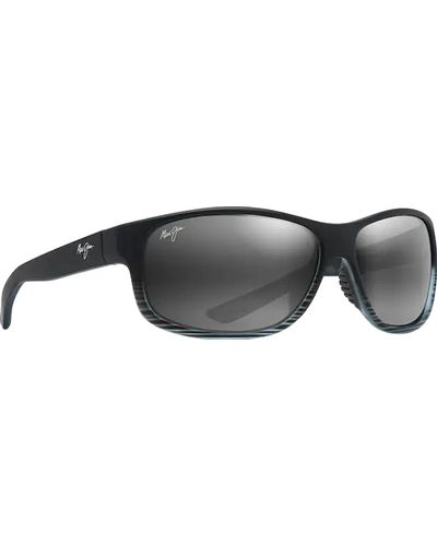 Maui Jim Kaiwi Channel Wrap Polarized Sunglasses - Black
