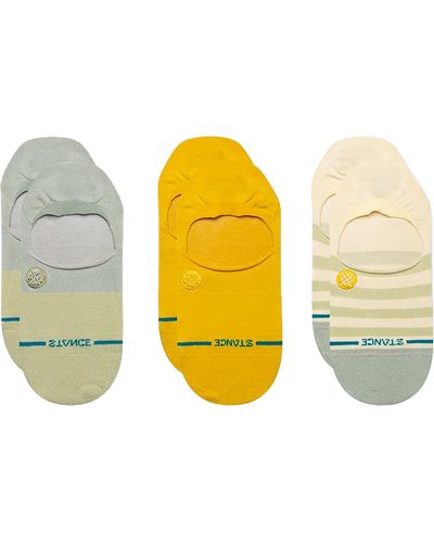 Stance Absolute 3 Pack No Show Socks - Yellow