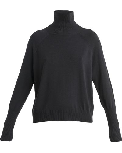 Icebreaker Merino Fine Luxe Long Sleeve High Neck Sweater - Grey