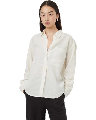 Tentree Hemp Button Front Shirt - White