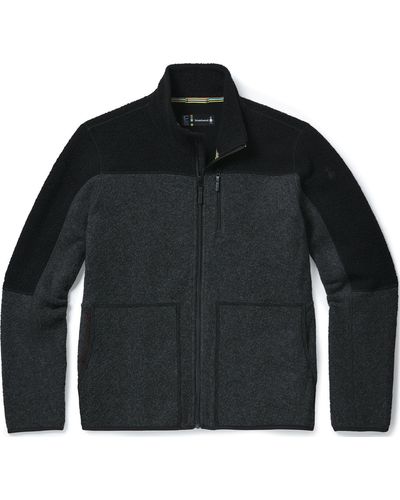 Smartwool Anchor Line Full Zip Fleece Sweatshirt - Black