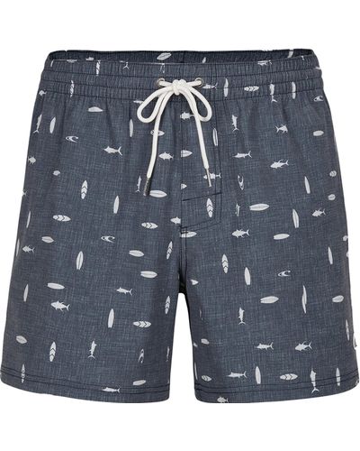 O'neill Sportswear Printed Mini Swim Shorts - Blue