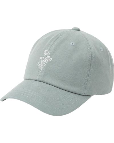 Tentree Flower Embroidery Peak Hat - Grey