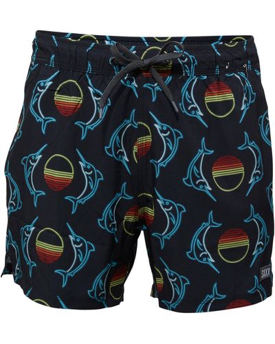 Saxx Underwear Co. Oh Buoy 2n1 Volley 5 Inches Swim Shorts - Blue
