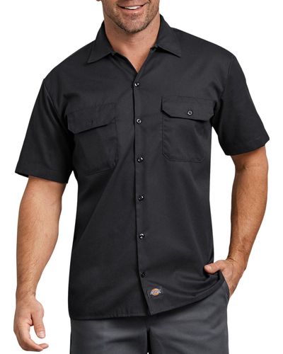 Dickies Relaxed Fit Short Sleeve Work Shirt - Black