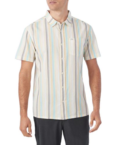 O'neill Sportswear Og Eco Stripe Short Sleeve Standard Shirt - White