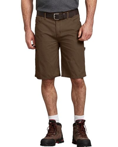 Dickies Relaxed Fit Duck Carpenter Shorts 11" - Natural