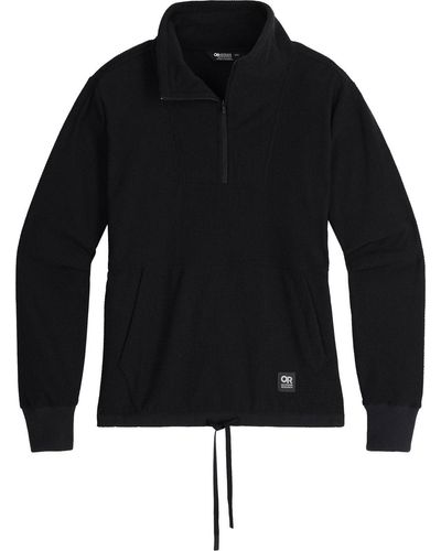 Outdoor Research Trail Mix Quarter Zip Pullover Jacket - Black