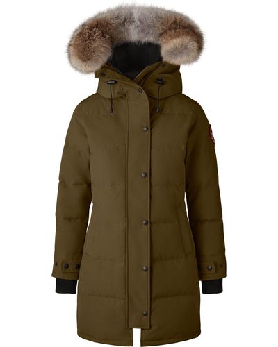 Canada Goose Shelburne Heritage With Fur Parka - Green