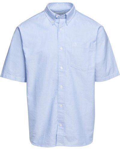 Carhartt Braxton Short Sleeve Shirt - Blue