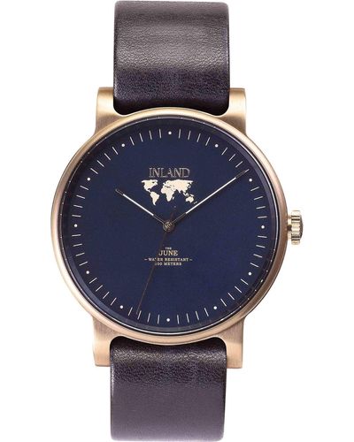 La Maison Inland The June 41mm Watch With Extra 20mm Belt - Blue