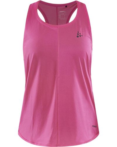 C.r.a.f.t Core Charge Rib Singlet - Pink