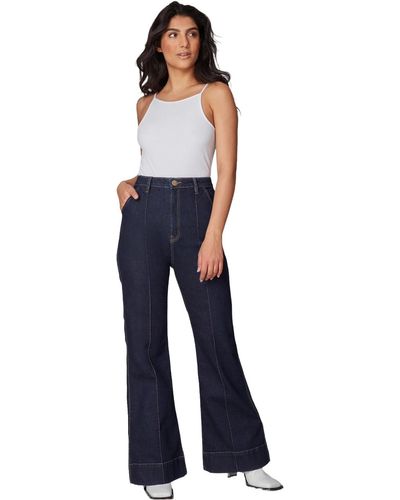 Lola Jeans Stevie High Rise Flare Jeans - Blue
