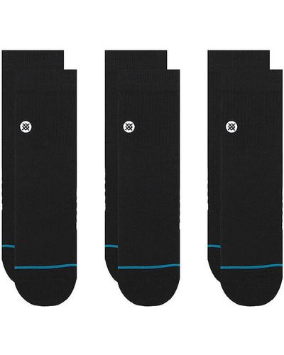 Stance Icon Quarter 3 Pack Sock - Black