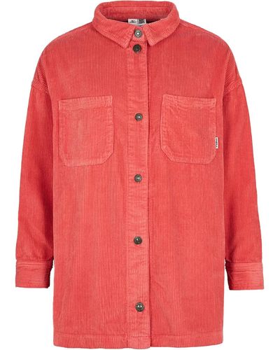 O'neill Sportswear Corduroy Over Shirt - Red