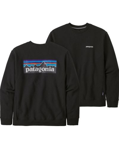 Patagonia P-6 Logo Uprisal Crew Neck Sweatshirt - Black