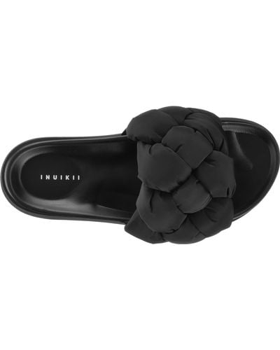 Inuikii Puffer Braided Sandals - Black