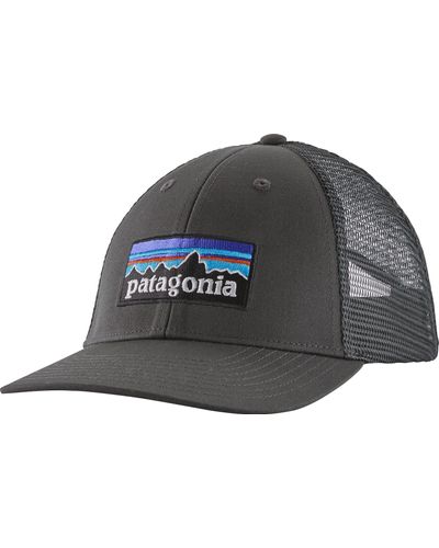Patagonia P-6 Logo Lo Pro Trucker Hat - Black