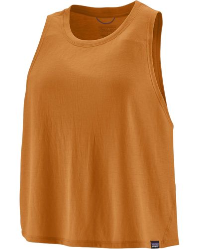 Patagonia Capilene Cool Trail Cropped Tank - Brown