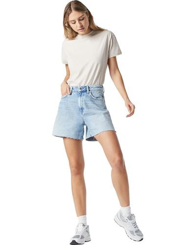 Mavi Millie Relaxed Fit Shorts - Blue