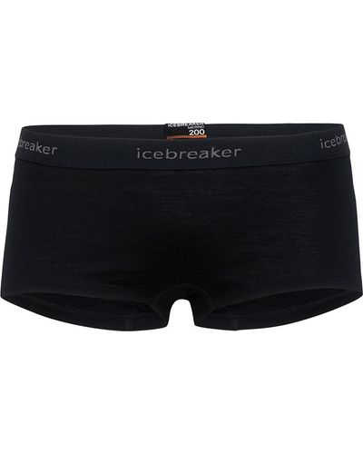 Icebreaker 200 Oasis Boy Shorts - Black