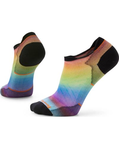 Smartwool Run Zero Cushion Pride Rainbow Print Low Ankle Socks - Multicolour