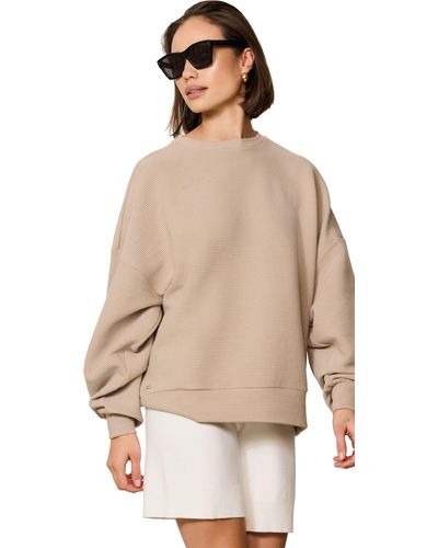 Lune Active Amber Modern Fit Crew Neck Sweater - Natural