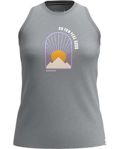 Smartwool Morning View Graphic Tank Top - Grey