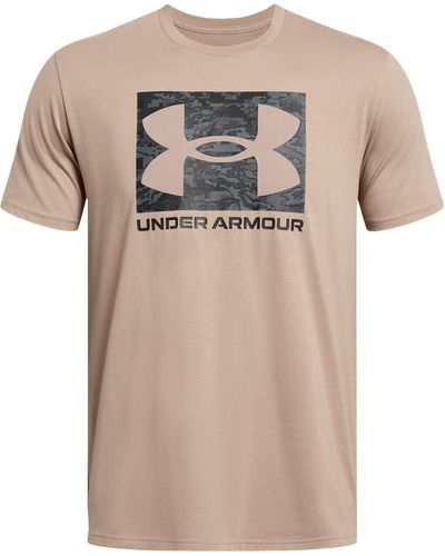 Under Armour Abc Camo Boxed Logo Short Sleeve T - Brown