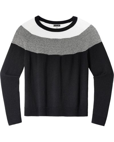 Smartwool Edgewood Colorblock Crew Sweater - Grey