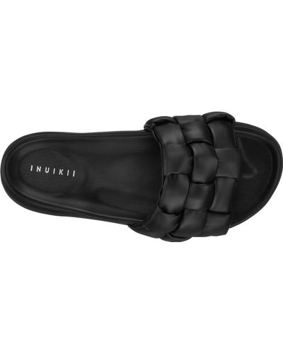 Inuikii Padded Braided Platform Sandals - Black
