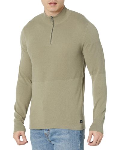 Dockers Regular Fit Long Sleeve Quarter Zip Sweater, - Green