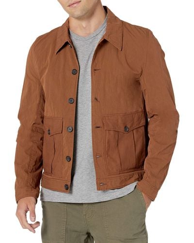 Billy Reid Lightweight Combo Cord Shirt Jacket - Brown